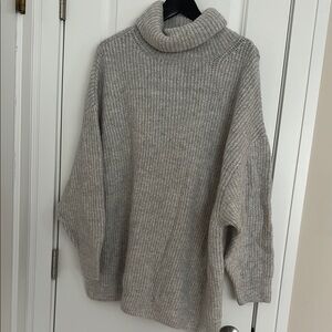 Zara Light Gray Cowl Neck Sweater